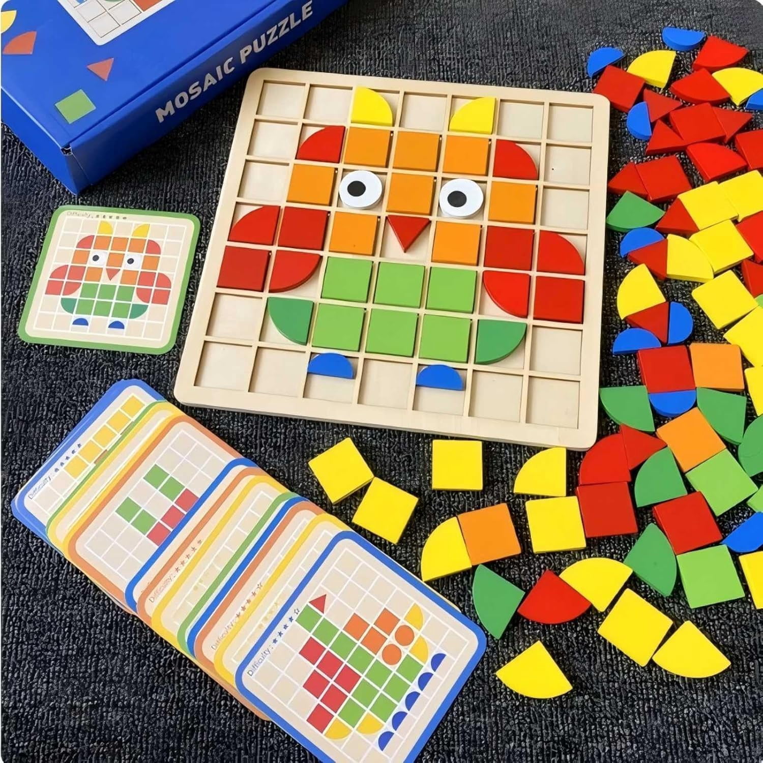 Dementia Activities for Seniors, 120 Pieces Wooden Matching Puzzle Games for Elderly, Alzheimers Products for Older Adults,Shape Puzzle Memory Game for Adults Dementia Patients,Multicolor