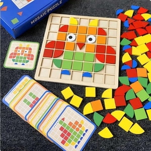 Activités de démence pour les aînés, 120 Pièces Jeux de Puzzle en bois pour les personnes âgées, Produits Alzheimers pour les adultes âgés, Jeu de Mémoire de puzzle pour adultes patients de démence, multicolore
