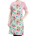 thumbnail image 5 of Pioneer Flower Floral Print Pattern Apron for Women and Men, Cotton Linen Waterproof with Pockets, Adjustable, 33x27 Inch for Kitchen, Gardening, BBQ, Salon, 5 of 6