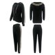 thumbnail image 2 of Sudadera con capucha y cremallera para mujer Pantalones largos con estampado de leopardo Conjuntos de dos piezas XBTCLXEBCO Negro, Grande, 2 of 6