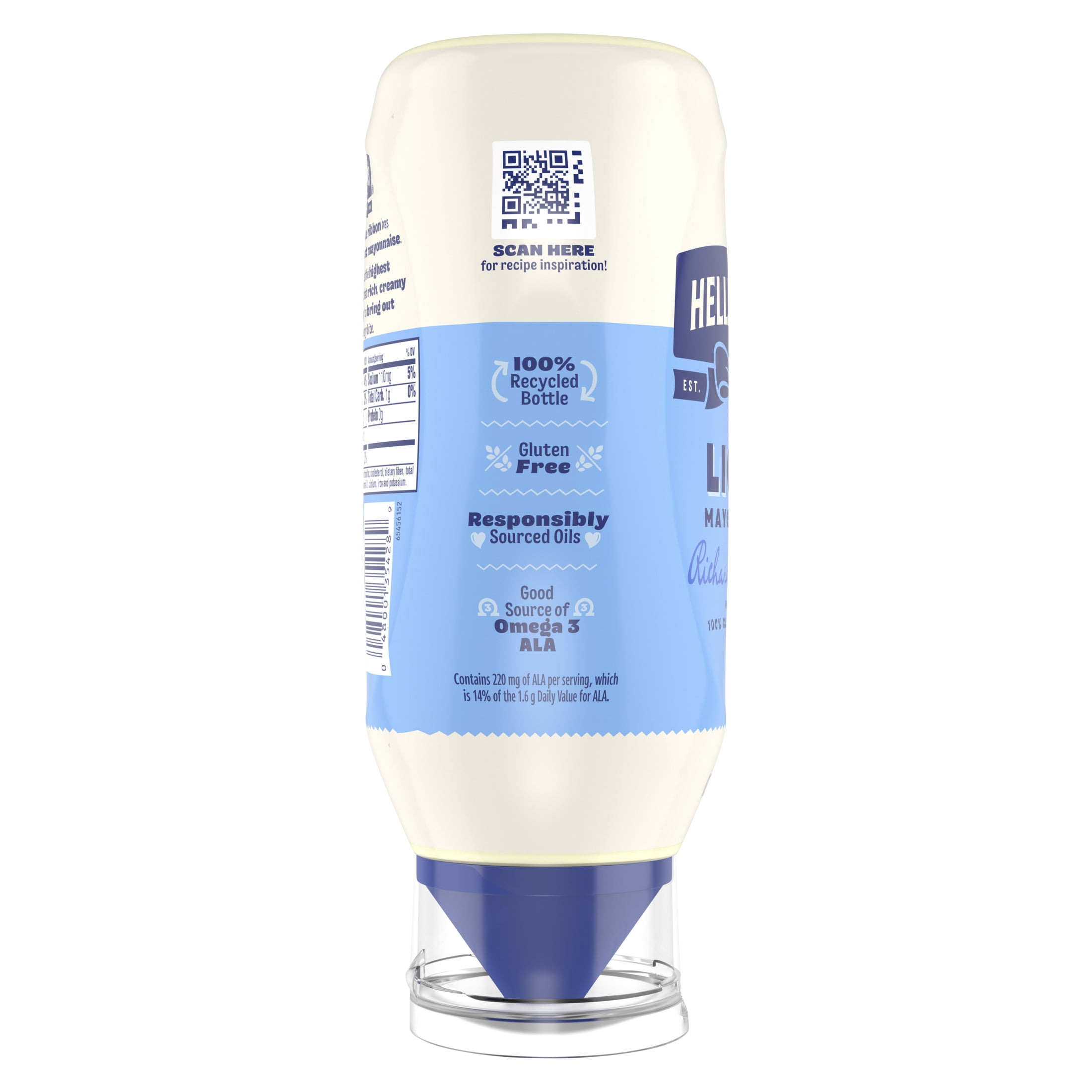 Hellmann's Light Mayonnaise, Sandwich Spread Condiments, 20 fl oz Squeeze Bottle​