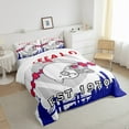 thumbnail image 4 of Erosebridal Football Themed Comforter for Twin Bed,Football Fans Bedding Set,Football Lovers Comforter Sets,Red Blue Gray Duvet Insert with 1 Pillowcase(Buffalo), 4 of 6