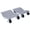 Gray + Steel, variant on Wheel Dolly Set 6000lbs Capacity, 4 Car Tire Dollies with 3 Ball-Bearing Casters for Garage, Shop and Auto Restoration, Gray Metal