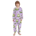 thumbnail image 2 of Frog Heart Pattern One Piece Pajamas Soft Jumpsuit Cozy Sleep and Play Romper Zipper and Pockets 4T, 2 of 8