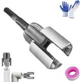 thumbnail image 1 of HUGFEGWE Integrated Internal & External Pipe Threading Tool, Electric Drill Compatible 2-in-1 PVC Pipe Threader Kit with Various Die Sizes (1/2 3/4 NPT) for Plumbing Repairs (1/2in) AZ824-10542, 1 of 7