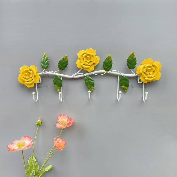 Needhep Heart Letter Towel Holder For Bathroom Heavy Duty Hooks For Walls No Damage, Adhesive Hooks For Hanging Heavy Duty No Rust Black Coat Hooks For Hanging Towel, For Hanging Hat (Blue)