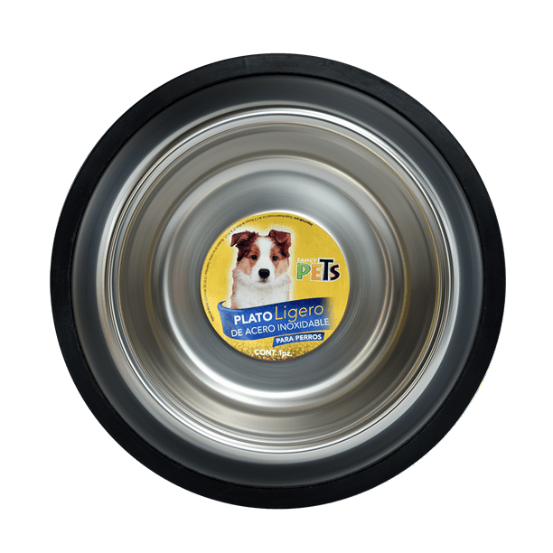 Plato Ligero De Acero Fancy Pets 16 oz