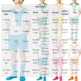 thumbnail image 4 of Odeerbi Niños 4 Piezas Preppy Traje Manga Corta Camiseta + Traje Pantalones Cortos + Chal + Calcetines Escenario Conjunto de Rendimiento, 4 of 8