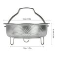 thumbnail image 5 of Xirurus 7.09" Stainless Steel Steam Basket with Foldable Handle – Durable, Oven & Dishwasher Safe, Ideal for Veggies, Dumplings & Leftovers, 5 of 16