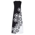 thumbnail image 7 of BRGZLK Womens Maxi Dresses Trendy Retro Boho Floral Split Neck Flowy Long Dress Sleeveless Sundress Casual Summer Tropical Vacation Outfits White XL, 7 of 7