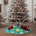thumbnail image 4 of Balery Lemon Blue Printed Christmas Tree Skirt , Merry Christmas Party Christmas Tree Decoration,Adjustable Tree Skirt-48", 4 of 6