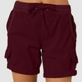 Khaki Cargo Shorts Women Long Short Cargos High Waist Relaxed Fit