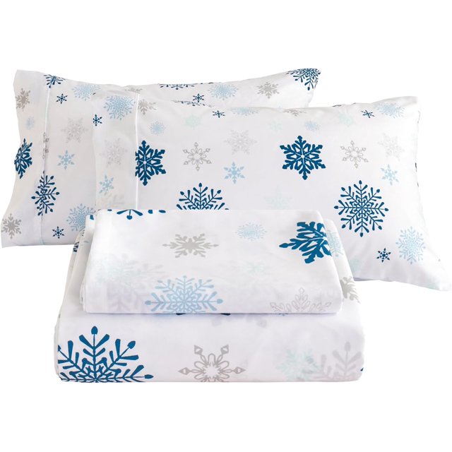 Floral Queen Sheets Soft Breathable Microfiber Vintage Printed Bed Sheet Set Deep Pocket Fitted Sheet Included Flower Pattern