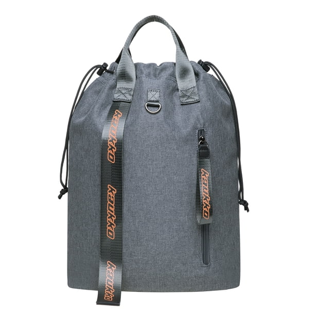 KAUKKO Cordón Deportes Mochila Gimnasio Yoga Bolsa Hombro Mochila para Hombres y Mujeres KAUKKO KH02-Grey