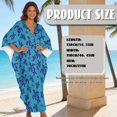 thumbnail image 2 of DISNIMO Kaftans Dress for Women Sea Turtle Flower Print Plus Size Batwing Sleeve Caftans Beach Dress V Neck Bathing Suit Cover Ups Lightweight Summer Beach Coverup for Swimwear, 2 of 7