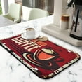 thumbnail image 2 of Coffee Mat, Coffee Vintage Red Pattern Coffee Bar Mat for Coffee Station Accessories and Organizer, Absorbent Dish Drying for Kitchen Counter, Coffee Bar Decor Coffee Machine Mat 19.5x12in, 2 of 7