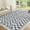 Blue, variant on 4x6 Area Rug for Entryway, Non-Slip, Low Pile, Machine Washable, Modern Abstract Checkered, High Traffic, Baby Room, Kitchen, Yellow.
