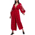 thumbnail image 1 of Free People Womens Wide-Leg Jumpsuit, Red, Medium, 1 of 1