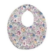 Flower Print Baby Bib Stuff Cotton Adjustable Snap Bandana Scarf for Kids Newborn Boys Girls Feeding Saliva Towel Burp Cloth 3