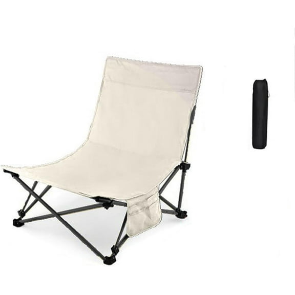 RKXQT Folding Camping Chair Outdoor High Back Fishing Chair for Beach Portable Moon Chairs with Carry Bag Side Pocket 600d Oxford Fabric, for Hiking, Beach, Lawn