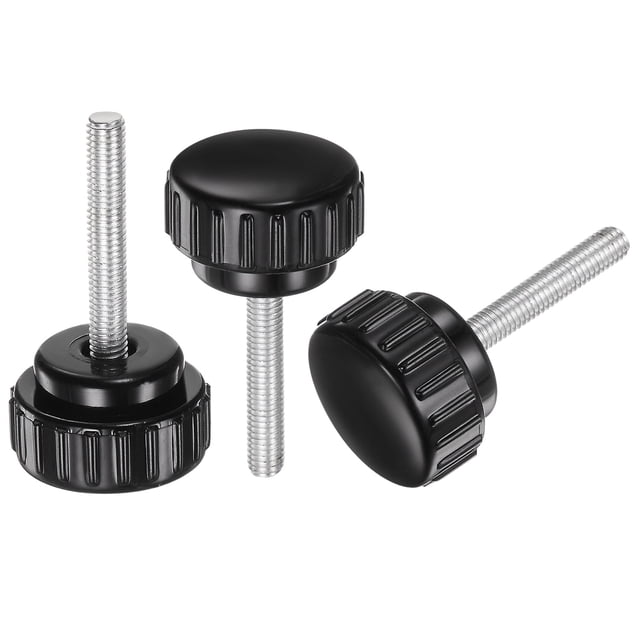 Unique Bargains 20 Paquets M5 x 30 mm Filetage Mâle Tête 25 mm Boutons Moletés Vis pour Pouces Boutons de Serrage