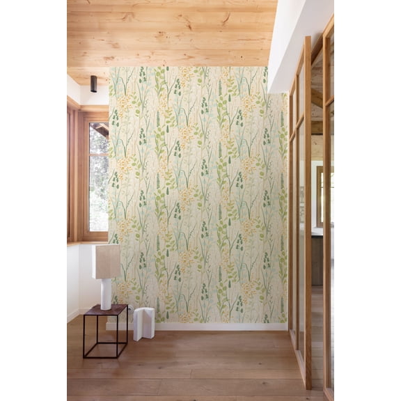 White Rock/Gimblet Leaf Motif Print Non Woven Non-Pasted Textured Wallpaper 57 Sq. Ft.