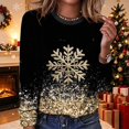 thumbnail image 3 of Titcea Christmas Tops for Women Long Sleeve Crewneck Fashion Xmas Print Cute Pullover Loose Comfy Lightweight Casual Tops, 3 of 9