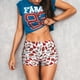 thumbnail image 3 of Fotbe Red Food Shorts Sin Costuras – Shorts Deportivos de Cintura Alta para Mujer, Elásticos para Gimnasio, Yoga, Running o Ciclismo-Large, 3 of 8