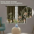 thumbnail image 2 of Farmhouse Kitchen Curtains 36 Inch Length Mushrooms Window Curtains Over Sink Set of 2, Berries and Botanical Short Tier Curtain for Kitchen, Black Small Kitchen Decor, 2 of 6