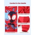 thumbnail image 5 of Marvel Spider-Man Boys Hoodies Miles Morales Red Graphic Pullover Tops Christmas Sweatshirts Toddlers Kids 3-4T, 5 of 7