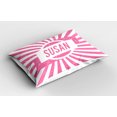 thumbnail image 2 of Ambesonne Susan Pillow Sham 2 Pack, Female Name Grunge, 26"x20", Pale Pink and White, 2 of 3
