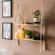 thumbnail image 4 of Estante de Pared de Madera para Decoración, Estantes Montados en la Pared para Dormitorio, Plantas, Flores, Columpio de Madera, Cuerda Colgante, Decoración del Hogar, 4 of 7