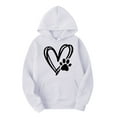 thumbnail image 3 of Buigttklop Womens Heartbeat Print Hoodie Sweatsuits 2 Piece Tracksuit Sets Casual Sweatshirt and Sweatpants Jogger Workout Outfit, 3 of 4