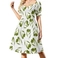 thumbnail image 2 of Watercolor olives with leaves Sleeveless Dress Long veiled dresses dresses for womens 2024, 2 of 7