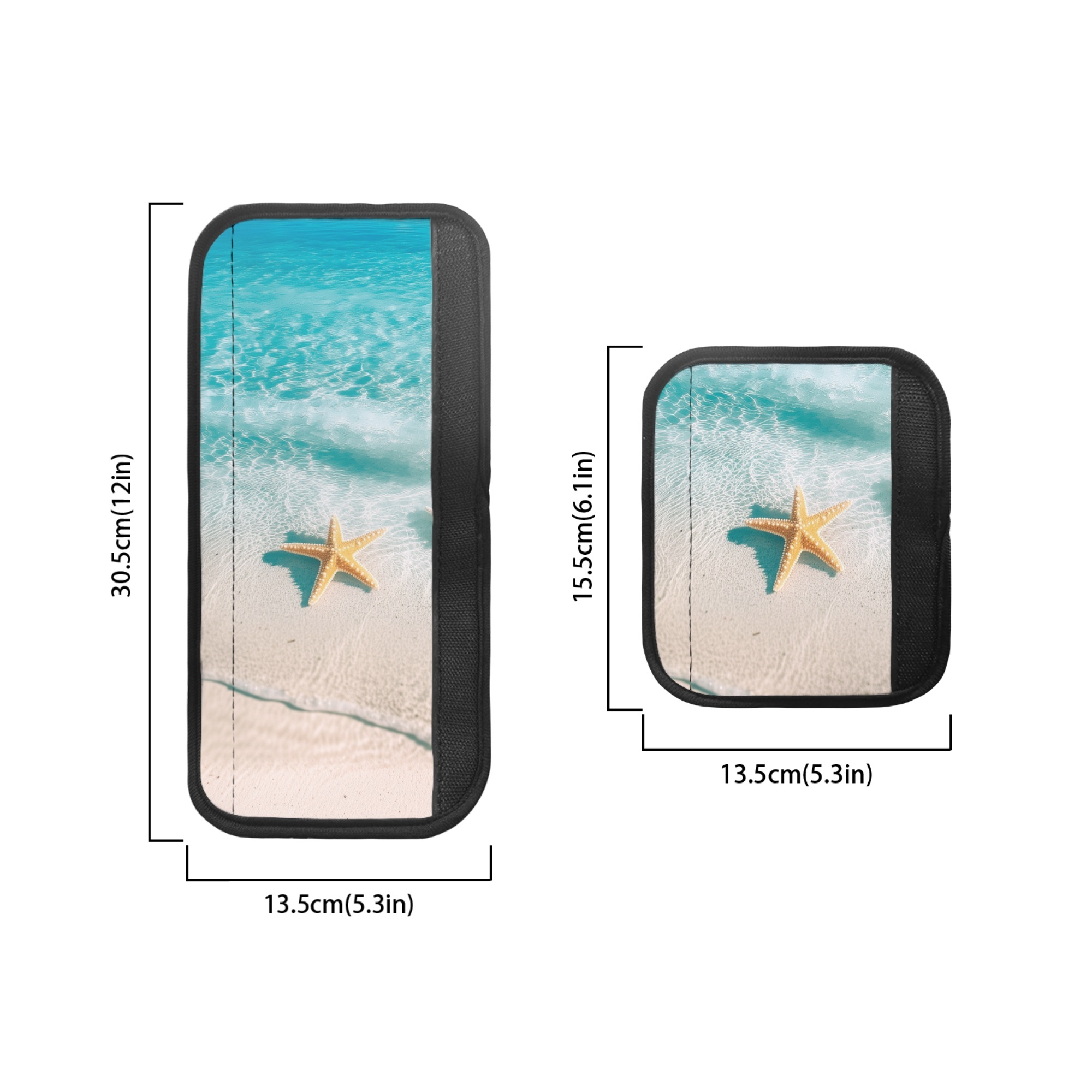 SEANATIVE Refrigerator Microwave Door Handle Covers Set of 6 Washable Fridge Oven Dishwasher Kitchen Cabinet Door Cloth Protector Indoor Kitchen Decor, Beach Starfish Hawaii Style
