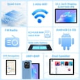 thumbnail image 2 of Tablet 10 inch Android Tablets, 6GB RAM 64GB ROM 512GB Expand, Quad-Core Processor, 1280x800 LCD Touch Screen, WiFi, Dual Camera, BT, 6000mAh Battery, 2 of 6