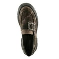 thumbnail image 3 of Patrizia Morhua Women’s Velvet Slip-On Loafers with Crystal Buckle and Lug Sole, 3 of 7