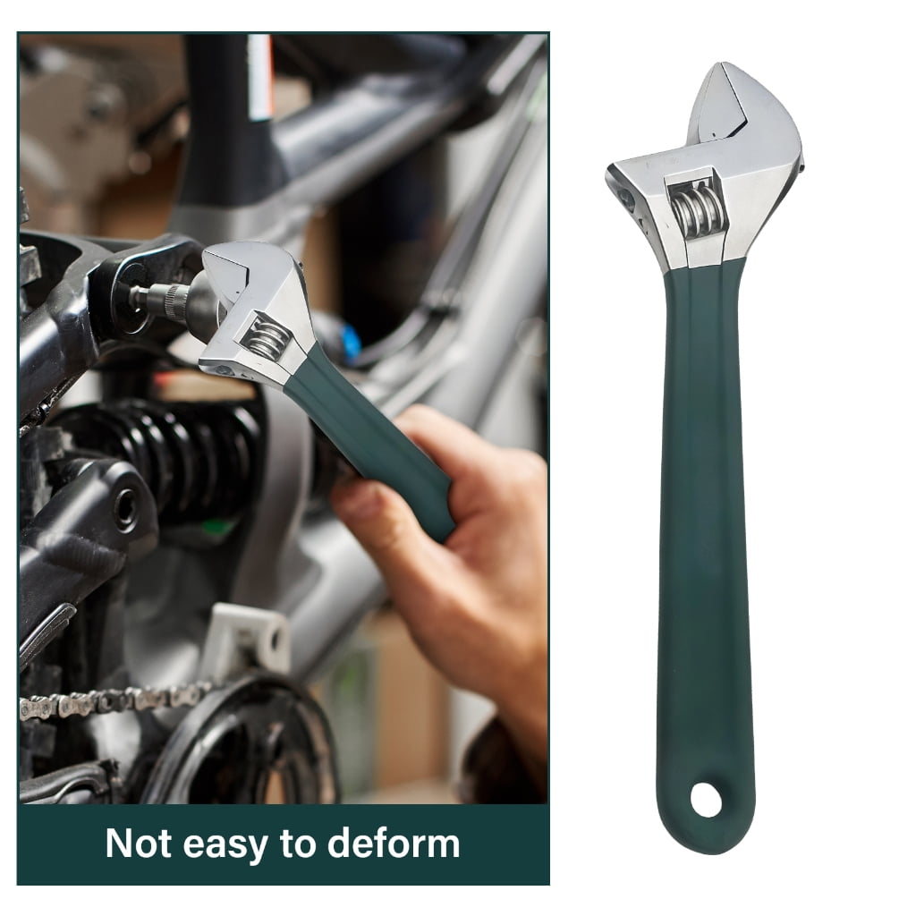 Nonslip Rubber Coated Adjustable Wrench For Mechanical Work Maintenance Assembly