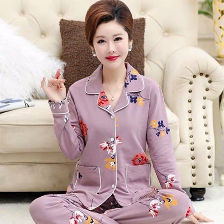 

CoCopeaunt Brand Women Pajamas Sets Animal Print Large Size Lady Sleepwear Womens Pijamas Suit Home Clothes Pyjama Femme M L XL XXL XXXL