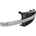 thumbnail image 3 of For 01-02 Silverado 2500HD, 3500 Pickup Truck Front Grille Assembly Black Chrome, 3 of 5