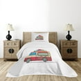 thumbnail image 4 of Ambesonne Truck Quilted Bedspread Set 2 Pcs, Ice Cream Cartoon Style, Twin Size, Multicolor, 4 of 5