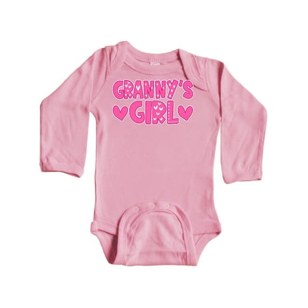 

Inktastic Granny s girl granddaughter gift Gift Baby Girl Long Sleeve Bodysuit