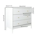 thumbnail image 3 of Noble House 35.4" 4-Drawer Kids Dresser, Wooden Nursery Storage Cabinet with Anti-Tip Kit for Bedroom or Closet, White, 3 of 10