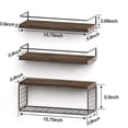 thumbnail image 2 of Estante de pared para sala de estar, baño, estante de almacenamiento de pared, estante colgante, canasta de almacenamiento de hierro, estante flotante, partición de madera maciza, 2 of 3