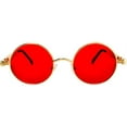 thumbnail image 2 of Steampunk Sunglasses - Gold Frame - Sea Red Lens, 2 of 4