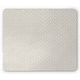 thumbnail image 1 of Art Deco Mouse Pad, Damask Style Geometric Seashell Inspired Wavy Stripes and Pointilistic Lines, Rectangle Non-Slip Rubber Mousepad, Dust and White, by Ambesonne, 1 of 2