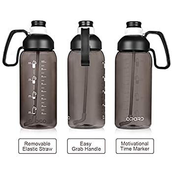 Moonice 2.2L//75OZ Gym Sports Water Bottle Half Gallon Water Jug with Mitivational Time Marker Dishwasher Usable Portable Big Capacity BPA Free Drinking Gym Water Jug for Men Women Fitness Gym Outdoor