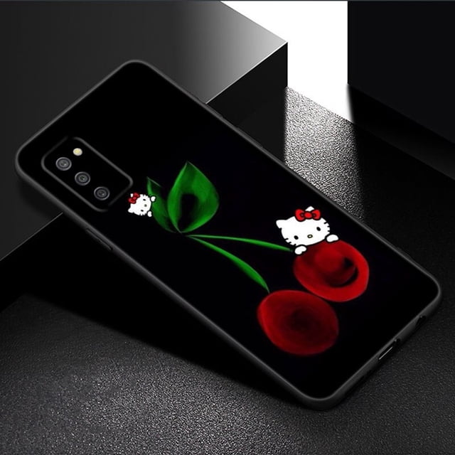 Funda de teléfono de gatito Kawaii para Samsung Galaxy A01 A03 Core A02 A10 A20 S A20E A30 A40 A41 A5 A6 A8 Plus A7 A9 2018 Fivean LED