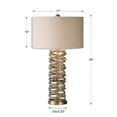 thumbnail image 5 of Uttermost Amarey Modern Metal Ring Table Lamp in Silver and Oatmeal, 5 of 6