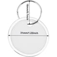 thumbnail image 3 of 100 Pieces White Key Tags Metal Key Tags Round Paper Key Tags with Split Rings (31mm, White), 3 of 5